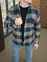 Тепла сорочка в клітку чоловіча байкова Туреччина, кашемір сорочка з довгим рукавом зимова осіння