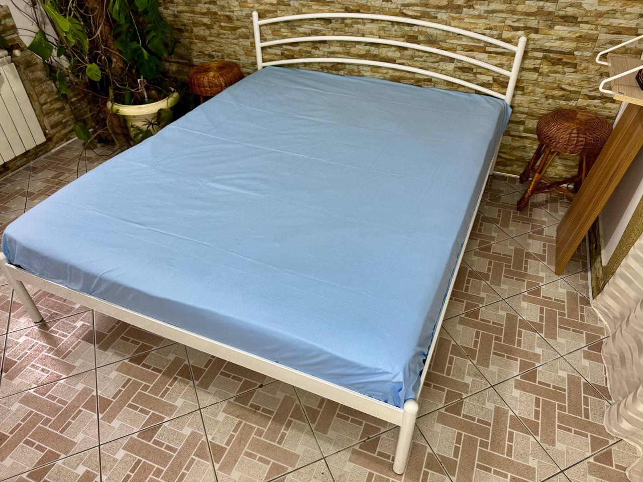 Простирадло на гумці двоспальне "Ніжна гладь" | Бязь.160х200 см, фото 1