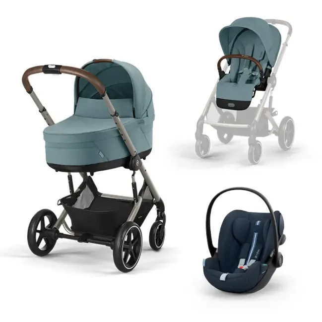 Коляска Cybex Balios S Lux Taupe 3 в 1 Stormy Blue / Автокрісло Cloud G plus