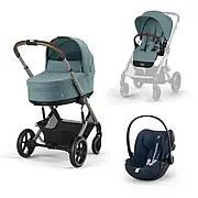 Коляска Cybex Balios S Lux Taupe 3 в 1 Stormy Blue / Автокрісло Cloud G plus