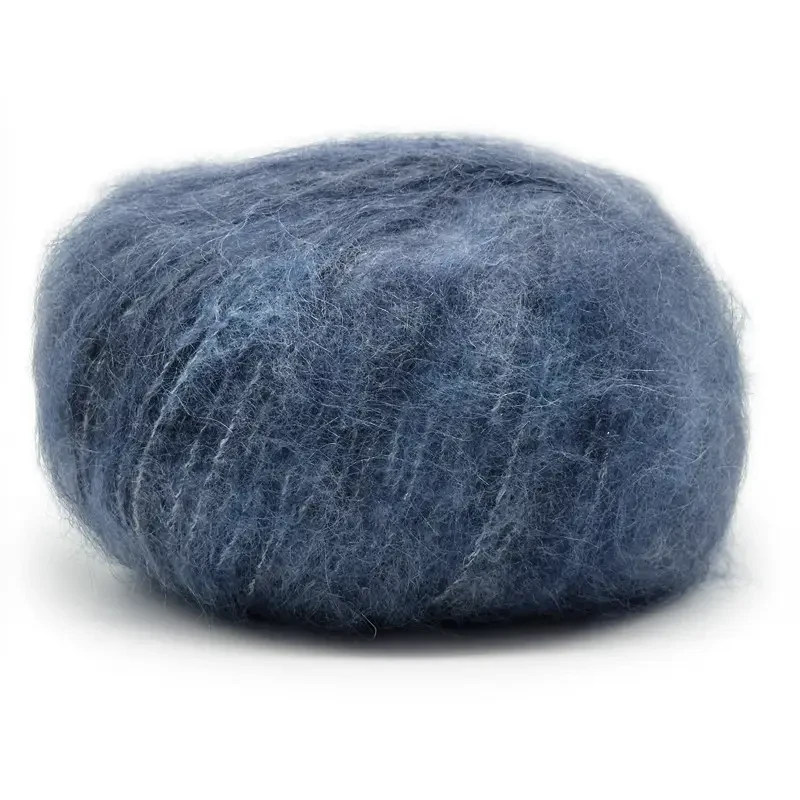 Пряжа Mohair Color/Мохер Колор, сталевий синій 896, Mondial