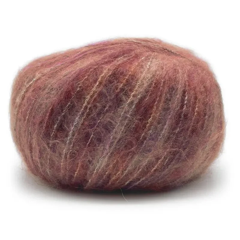 Пряжа Mohair Color/Мохер Колор, марсаловий 892, Mondial, фото 1