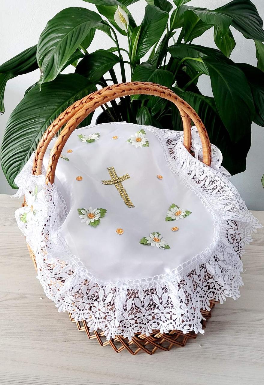 Дуже красива Великодня серветка на кошик, фото 1