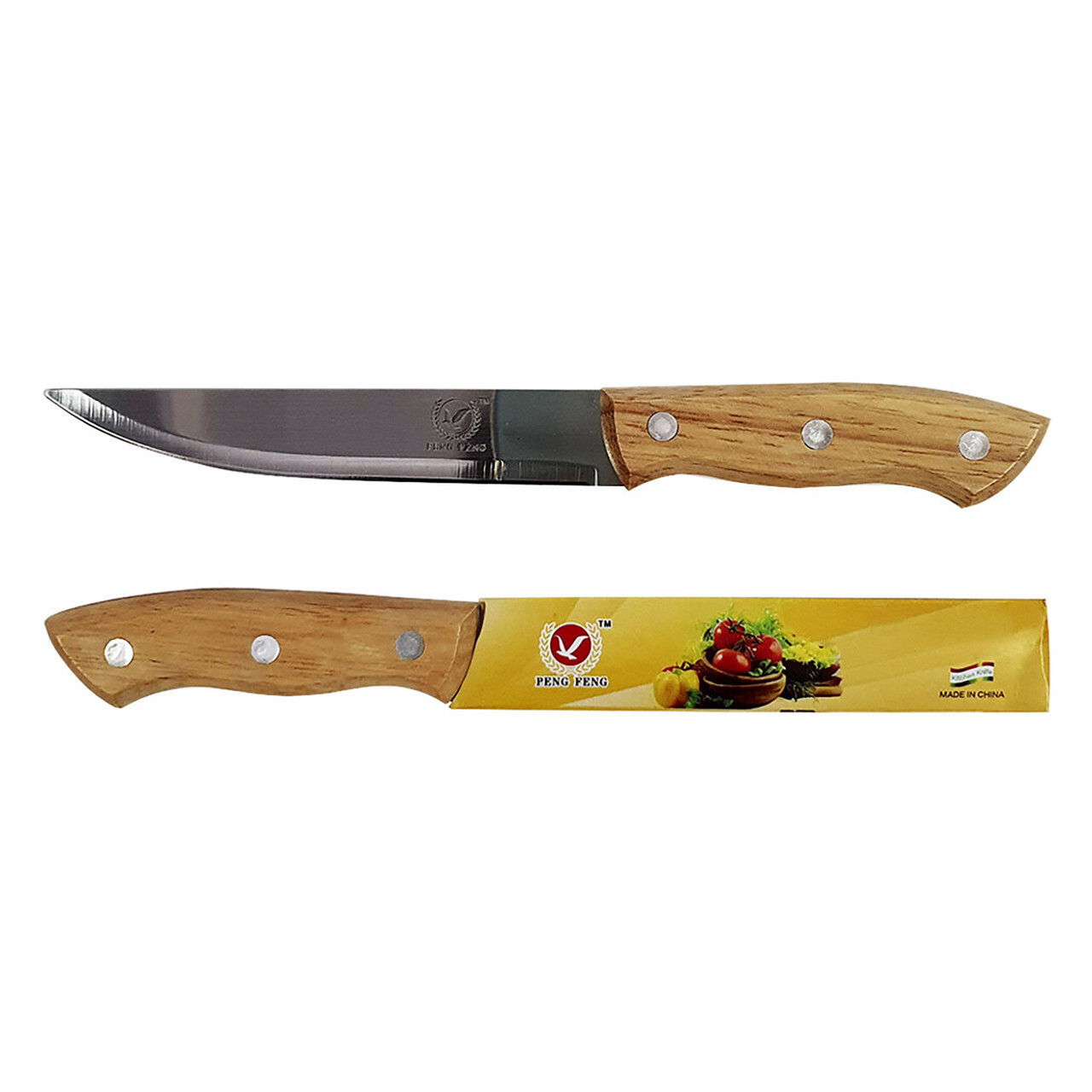 Ніж кухонний з дерев'яною ручкою 22 см