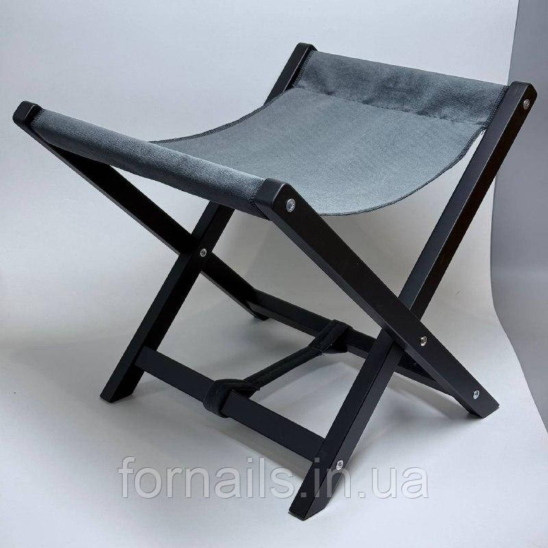 Підставка під сумку чорна з темно-сірою тканиною, фото 1