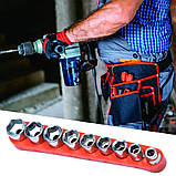 Набір головок (біт) шестигранних під квадратну конверсійну головку 6,35 мм 1/4 9 шт 5-13 мм  UKC Tools + плас, фото 2