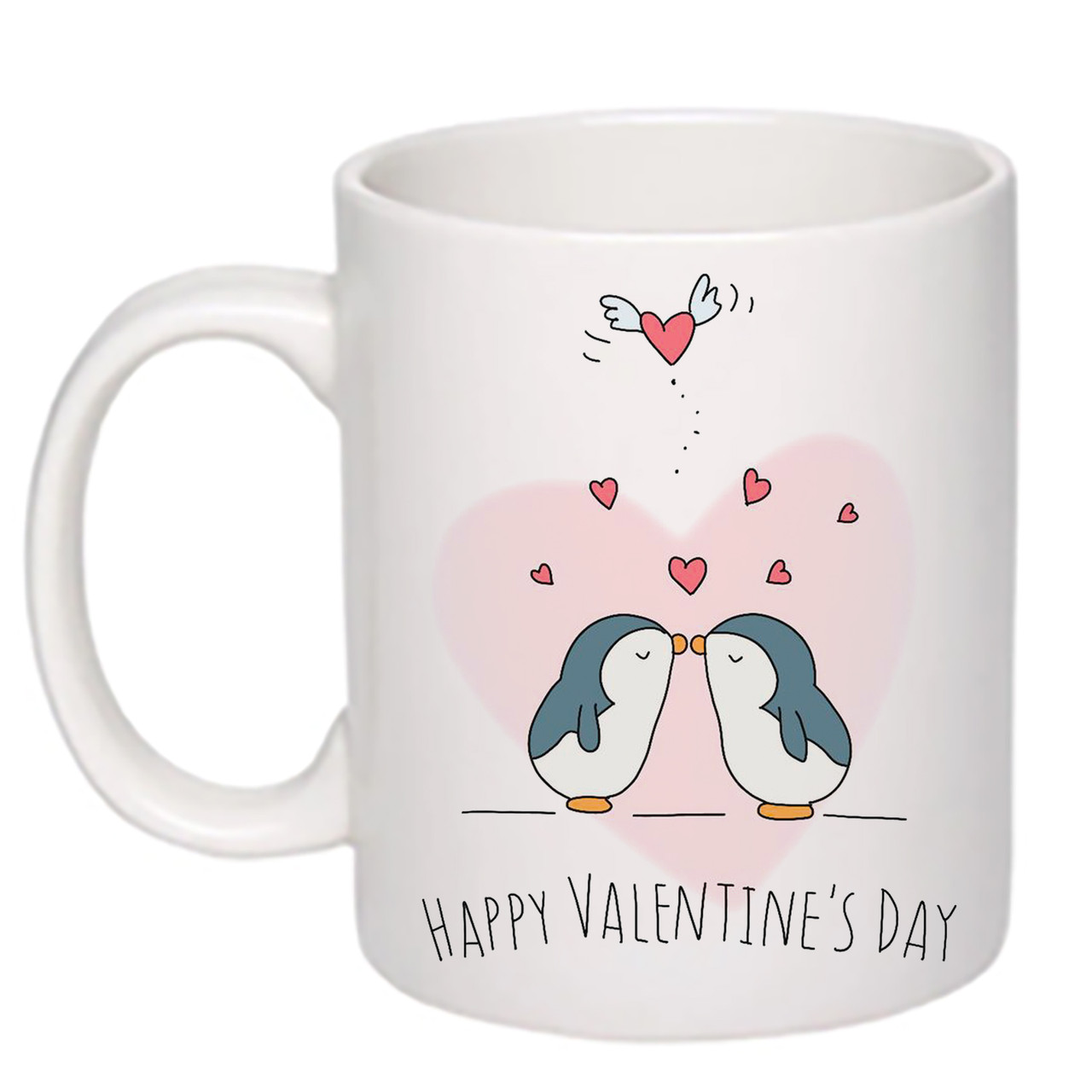 Чашка з друком "Happy Valentine's Day" 330мл (колір білий) (22050), фото 1