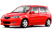 Дефлектори вікон (вітровики) для Mazda 2 2002-2007