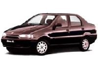 Хром накладки на пороги для Fiat Siena 1998+
