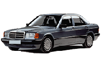 Бризковики для Mersedes-Benz C W201 1982-1993