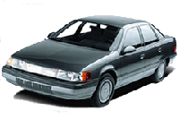 Дефлектори капоту (мухобійки) для Mercury Sable 1992-1995