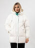 Пуховик жіночий білий із капюшоном Towmy, фото 2