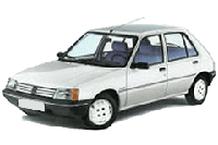 Накладки на арки (розширювачі арок) для Peugeot 205 1983-1998