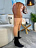 Жіночі стильні весняні шкіряні шорти-бермуди, батал великі розміри, фото 3
