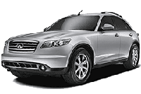 Дефлектори вікон (вітровики) для Infiniti FX (S50) 2003-2008