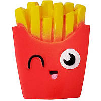 Іграшка для собак Картопель фрі з пискавкою гумовий 14.5×11×5.5 см вага 75 г