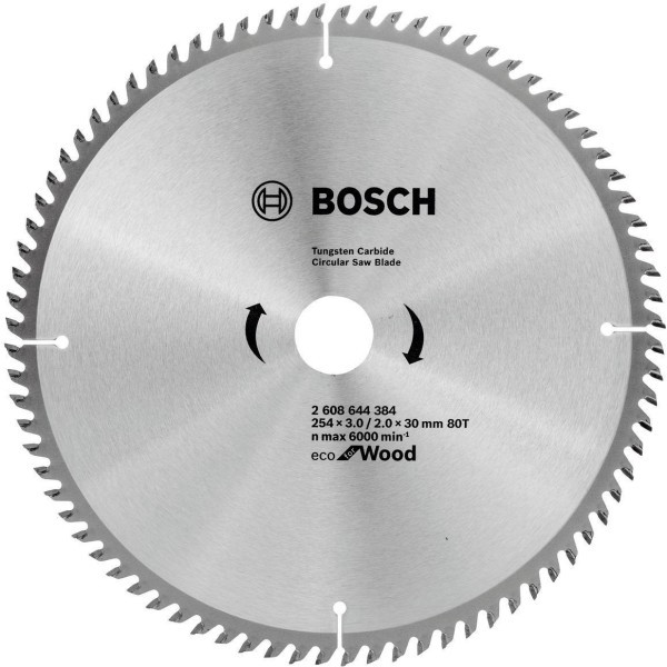 Пиляльний диск Bosch Optiline Wood ECO (254х30х80Т) (2608644384), фото 1