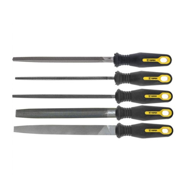 Набір напильників Topex (200 мм, 5 шт.) (06A250), фото 1