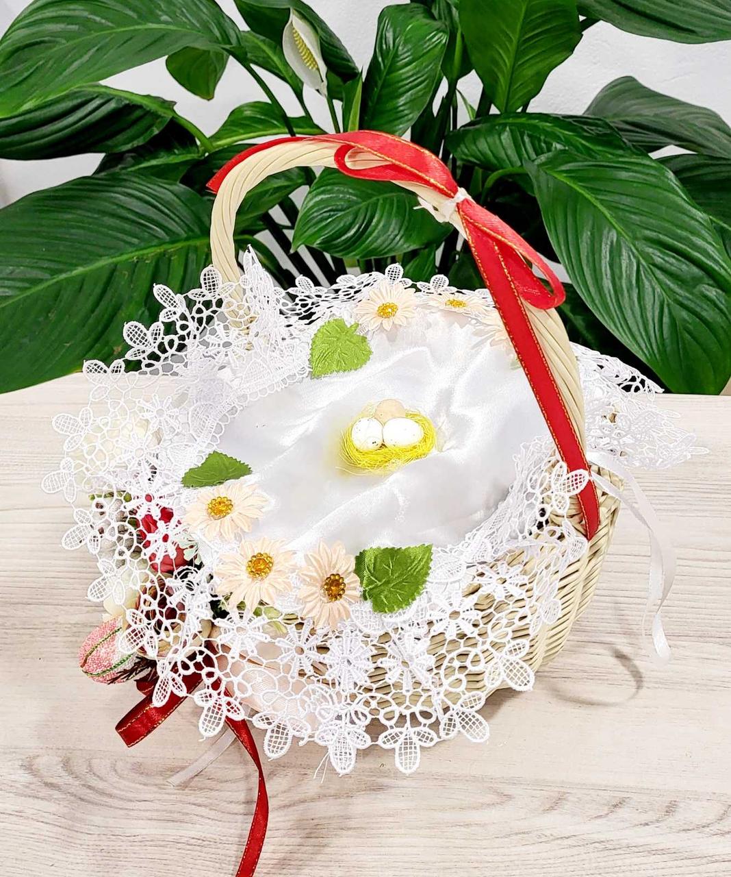 Красива Великодня серветка на дитячий кошик