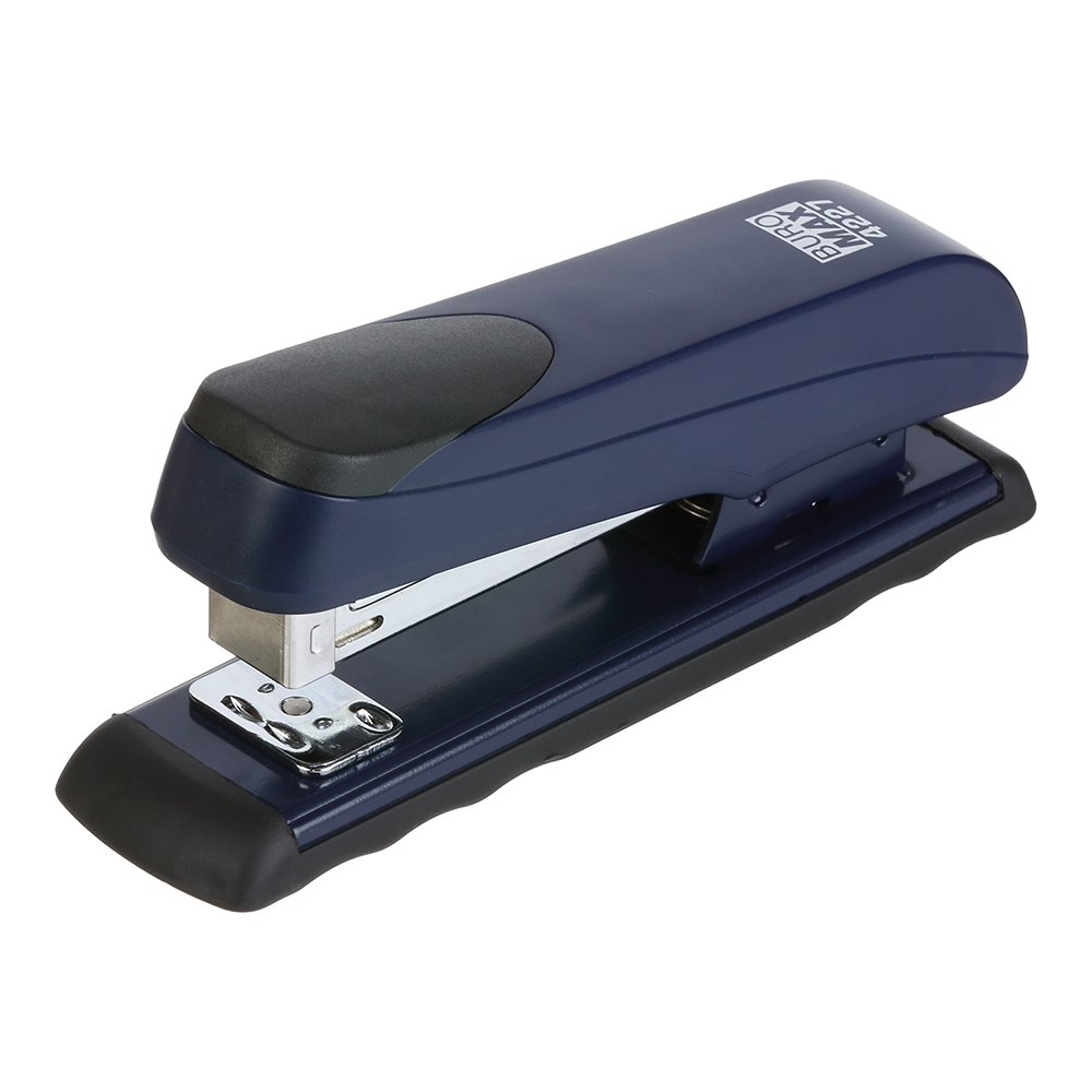 Степлер пластиковый 20 л (скобы №24; 26) 136х365х53 мм синий