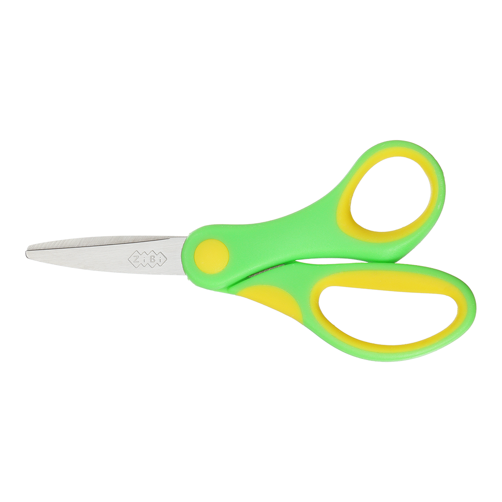 Ножиці дитячі 126мм пластикові ручки з рез вставками салатовий KIDS Line
