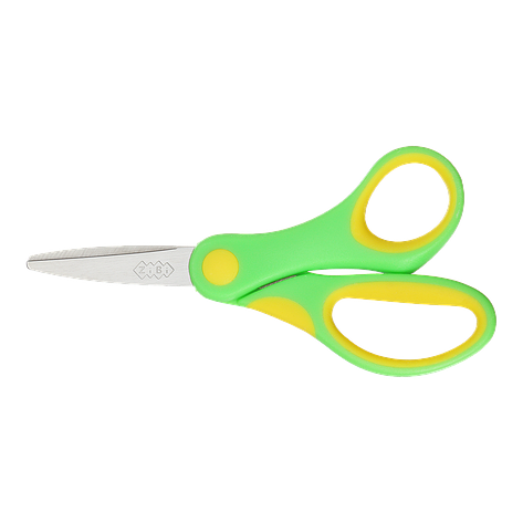 Ножиці дитячі 126мм пластикові ручки з рез вставками салатовий KIDS Line, фото 1