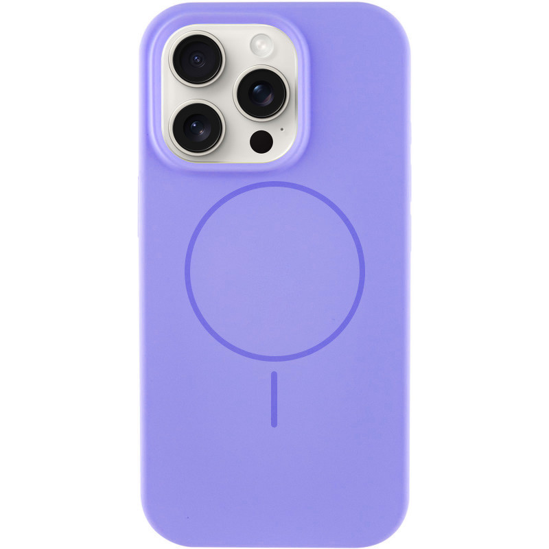 Чохол Silicone Case Full Protective (AA) NO LOGO with MagSafe для Apple iPhone 14 Pro (6.1") Бузковий / Lilac, фото 1