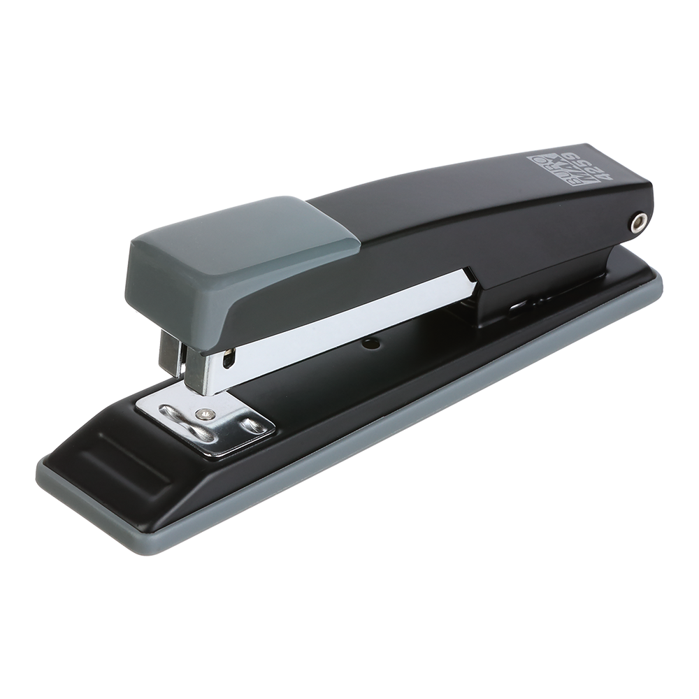 $Степлер металевий JOBMAX 20 л (скоби №24; 26) 131х44х30 мм чорний