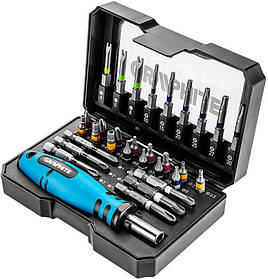 Біти GRAPHITE, набір 31шт, 1/4", бітотримач, PH,R,HT,TT, кейс Baumar - Завжди Вчасно