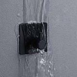 Настінні самоклеючі гачки для ванної , вішалка для рушників 4 шт чорні Лофт Loft Ruhhy 25037 Польща, фото 10