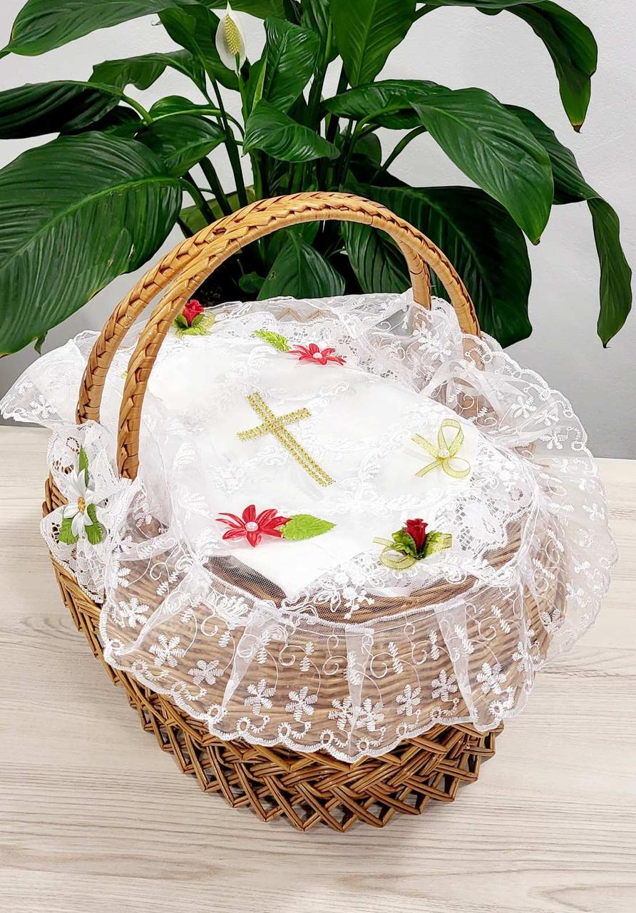 Красива Великодня серветка на кошик