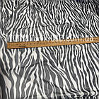 Сітка стрейч друкований принт 150 см м'яка Зебра білий із чорним, фото 2