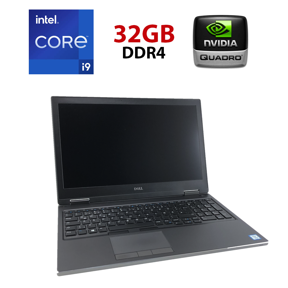 Ноутбук Dell Precision 7540/ 15.6" (1920x1080)/ Core i9-9880H/ 32 GB RAM/ 512 GB SSD/ Quadro RTX 3000 6GB