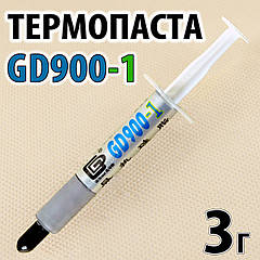 Термопаста GD900-1 3г -T 6.0W сіра із сріблом термоінтерфейс для відеокарти ноутбука процесора