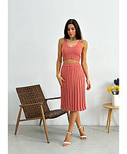 Спідниця жіноча плісе Joy коралова ART KNIT