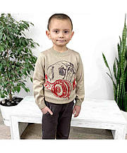 Джемпер для мальчика Мопс бежевый ART KNIT