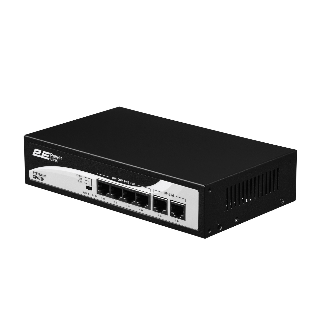 Комутатор 2E PowerLink SP402F 6xFE (4xPoE, 2xUplink), 55Вт, Некерований Baumar - Завжди Вчасно, фото 1