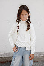 Дитяча кофта на гудзиках Дженіс Молочна ART KNIT
