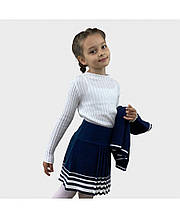 Юбка детская Герда Синяя с белым ART KNIT