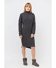 Плаття в'язанe тепле графіт ART KNIT