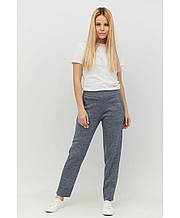 Штани в'язані Casual синiй меланж ТМ ПРОВАНС