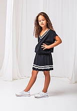 Спiдниця пліссе синя дитяча ART KNIT