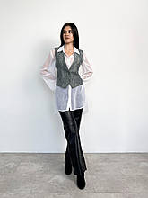 Жіночий жилет Python бірюзовий ART KNIT