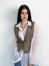 Жіночий жилет Python коричневий ART KNIT
