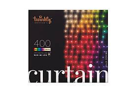 Гірлянда Smart LED Twinkly Curtain RGBW 400 IP44 1.45х2.1м кабель прозорий Baumar - Завжди Вчасно