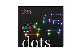 Гірлянда Smart LED Twinkly Dots Lights RGB 200 IP44 10м кабель чорний Baumar - Завжди Вчасно