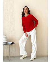 Джемпер марковно-красный Cotton ART KNIT