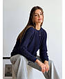 Джемпер индиго Cotton ART KNIT, фото 3