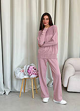 Брюки в'язані Katrin Темно-рожевi ART KNIT