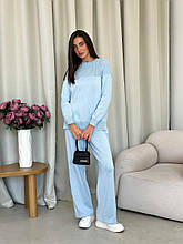 Брюки в'язані Katrin Блакитнi ART KNIT